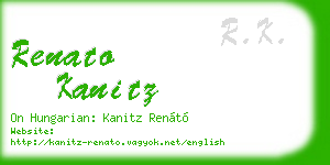 renato kanitz business card